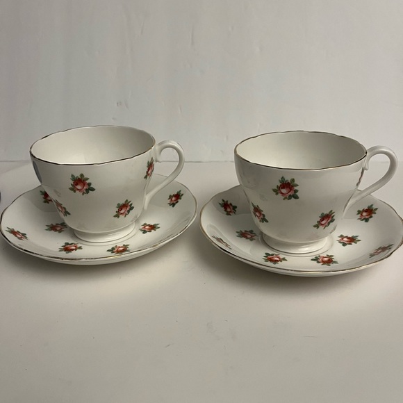 Other - Royal Adderley England Floral Bone China Miniature.      2 Cup and Saucer